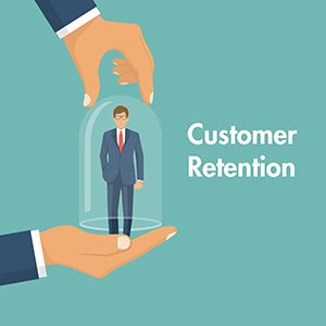 Customer retention concept.